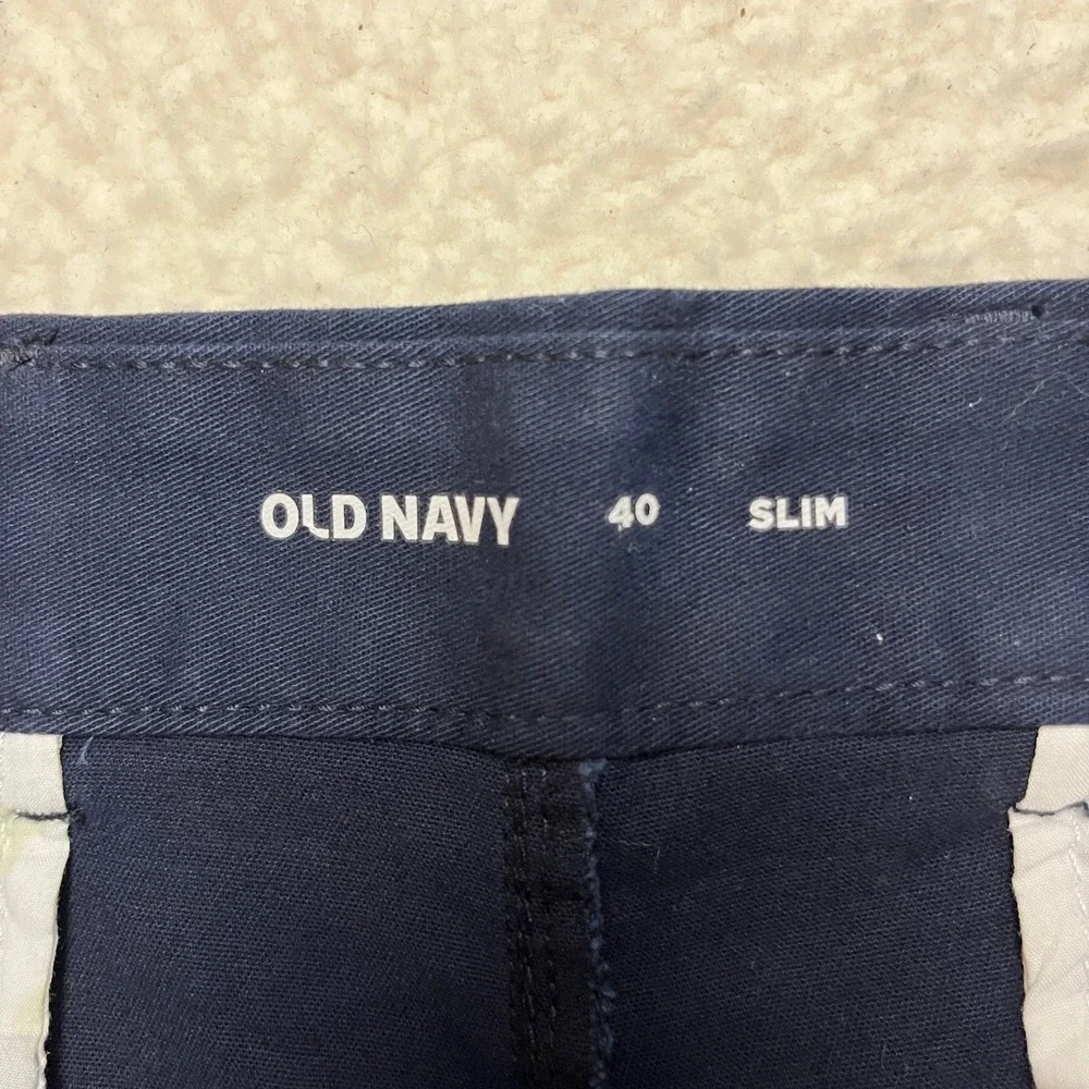 Old‎ Navy Shorts Mens 40 Navy Blue 9 In Rotation Slim Fit Chino Stretch Cotton